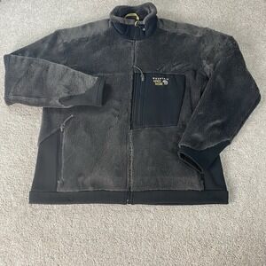 Mountain Hardwear‎ Monkey Fleece Jacket Gray Full Zip Polartec Coat Men's 2XL